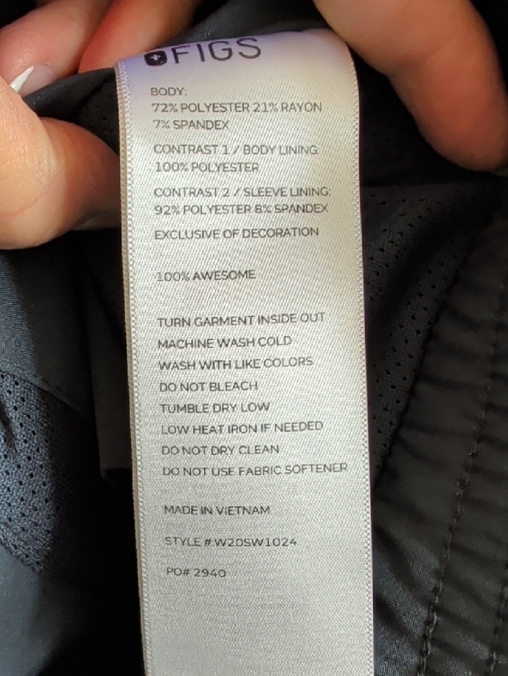 Figs Sydney Dark Harbor Scrub Jacket - Picture 3 of 5